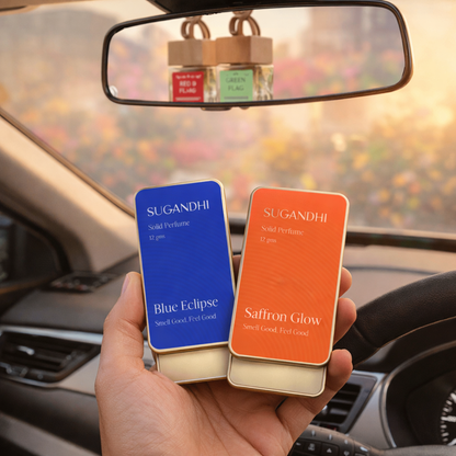 Holi Mood Switch (2 Solid Perfume + 2 Car Perfumes)