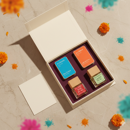 Holi Mood Switch (2 Solid Perfume + 2 Car Perfumes)